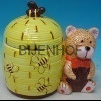 Decorative jars with bee print